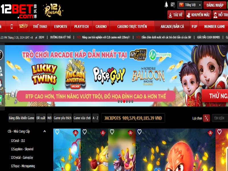 Game bắn cá tại 12Bet mang đến trải nghiệm khó quên