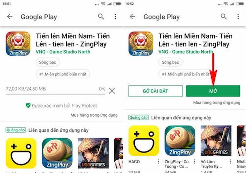 Cách tải game Tiến lên miền Nam về Android